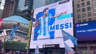 Lionel Messi Birthday Celebration at Times Square | Feliz cumpleaños GOAT Leo Messi | New York City