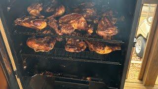 Smoked Chicken Quarters on the PitBoss Vertical Smoker