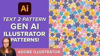 Text to Vector Generative AI Repeat Patterns in Adobe Illustrator 2024