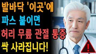 허리·무릎이 쑤실 때, 발바닥 '이곳'에 붙이면 인생이 달라집니다 - 만성 통증 78% 감소 - 하루 5분이면 충분! - 노년기통증관리