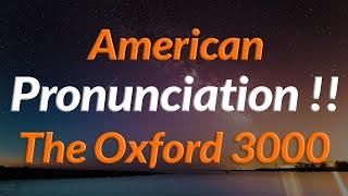American Pronunciation !!  The Oxford 3000 Words - English Words List