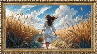 Wheat Field | TV Art Screensaver | 8 Hours Framed Painting | TV Wallpaper | 4K