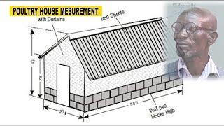 Chicken: House Measurements  (Lenght And Widith) For 100Chicks For Beginers  With  Dr. Isa Luigare