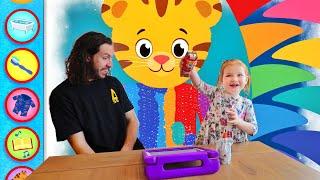 Adley App Reviews | Daniel Tiger's Morning and Night Routine | family gets ready for school
