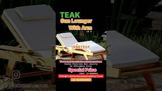 Sun Lounger Teak Outdoor Furniture | Garden Furniture Jepara | Cushion For Teak Lounges Patio Chaise