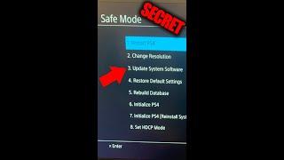 PS4 Secret Service Menu #Shorts