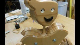 Make an articulated wooden robot out of a 2x4!