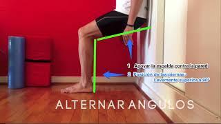 Ejercicios para tendinitis rotuliana (Opción 1) - Wall Squat | RunFitners.com