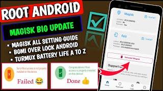 MAGISK Root Any Android  Magisk all Setting  Turmux Bgmi Overlock Batter Life System App Unistall