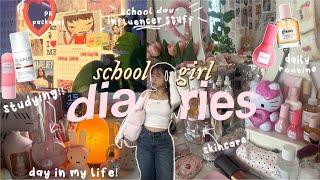 DAY IN MY LIFE  content creator/ A+ student| grwm for school, my routines (makeup, skincare..) VLOG