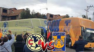 ¡APLAUSOS y M3NTADAS! en la llegada de América y Tigres al Azteca - América vs Tigres 2022