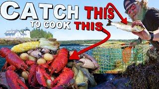 Turning Alewives into Lobsters - Maine Lobster Buried Catch and Cook on a Island