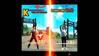 free fire best character ability test k and Dimitri power of k #freefire #shorts #viral