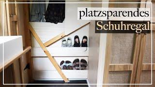 Inspiration für platzsparendes Schuhregal - Fachwerk als Stauraum + künftige Videos