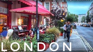 Mayfair London Sunset Walk | London City Walk | 4K HDR Virtual Walking Tour around the City