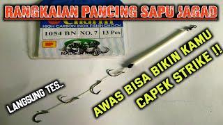 cara bikin rangkaian pancing belanak umpan tepung terigu || anti boncos