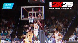 NBA 2K25 CLASSIC ERA | 1991 Chicago Bulls vs Los Angeles Lakers | '90 TV Style