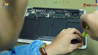 Hướng dẫn thay pin Macbook Air trong phòng sạch FPT Services