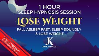 1 Hour Sleep Hypnosis Session (Vocal Version): Fall Asleep Fast & Lose Weight #sleephypnosis