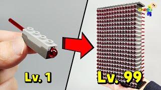 레고 무기 만들기 레벨1 vs 레벨99