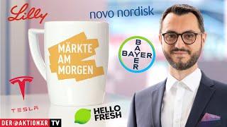 Märkte am Morgen: Bayer, Eli Lilly, Novo Nordisk, Volkswagen, Tesla, Nissan, DHL Group, HelloFresh