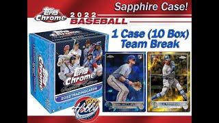 2022 Topps Chrome SAPPHIRE 1 Case (10 Box) TEAM Break #3 eBay 09/09/24