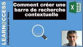 Excel - Réaliser une Barre de recherche contextuelle permettant de filtrer (Module #1)