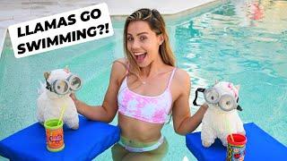 TAKING MY LLAMAS SWIMMING?!! | Unboxing Mini Brands, AGAIN !!