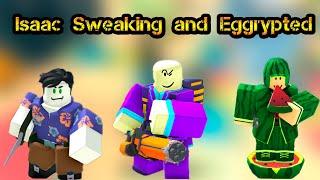 Isaac Sweaking and Eggrypted in Fallen Mode Roblox Tower Defense Simulator