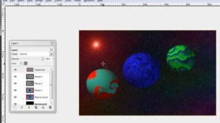 How to Make a 3-D Solar System Picture using GIMP