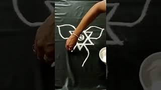 free hand kolam ||stylekolangal ||kolambeginners|| rangolikolam|| simpledesign