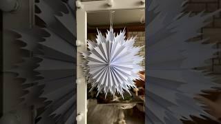 White paper hanging home decoration idea for Christmas new year #diy #viralvideo #trending