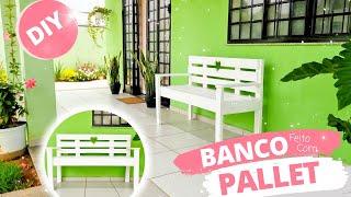 COMO FAZER BANCO DE PALLET | BANCO DE JARDIM FEICO COM SOBRA DE MADEIRA | DIY BANCO DE MADEIRA