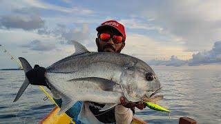 Trevally fishing with Cassan Belly Flasher and Halco roosta popper in Andamans