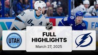 NHL Highlights | Utah Hockey Club vs. Lightning | March 27, 2025