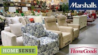 HOMEGOODS MARSHALLS HOME SENSE FURNITURE ARMCHAIRS TABLES SHOP WITH ME SHOPPING STORE WALK THROUGH