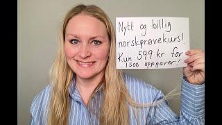 Video 1201 Billig norskprøvekurs!! Helt nytt! 599 kr. For 1500 oppgaver!!