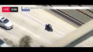 WATCH: Police chase of stolen motorcycle in LA ends in apartment complex