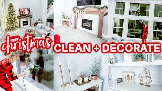 NEW! CHRISTMAS CLEAN + DECORATE WITH ME | CHRISTMAS DECORATING IDEAS 2023 | CLEANING MOTIVATION