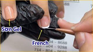 Cách sơn gel và vẽ French móng ngắn | Christine Lam