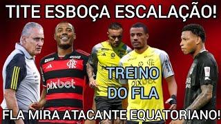 TREINO DO FLAMENGO! TITE ESBOÇA ESCALAÇÃO DO FLAMENGO X PALMEIRAS! ATACANTE EQUATORIANO NO FLAMENGO?