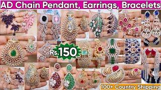 Latest Exclusive Designer AD & Moissanite Chain, Pendants, Earrings, Bracelets Collection 2024