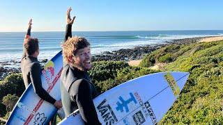 J-BAY KEYHOLE PADDLE OUT INTO A PUMPING SESSION WITH BIG CREW!