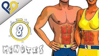 8 Minute Ab workout version with Tips - Best killer stomach routine to train Abs at home