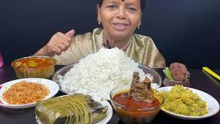 BIGBITES, EATING RICE WITH VETKI PATURI, TEL KOI, KOCHUPATA CHINGRI, POSTO BORA, DAL, ALU VAJA।।