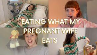 EATING EVERYTHING MY 8 MONTH PREGNANT WIFE EATS FOR 24 HOURS *eventful*