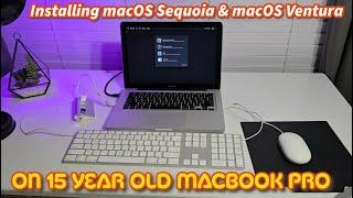 Installing macOS Sequoia and macOS Ventura on MacBook Pro 13-Inch Mid 2009