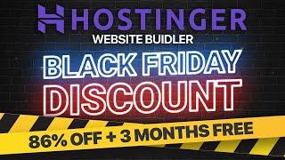 Hostinger Website Builder Black Friday Coupon Code | 81% OFF + 3 months FREE