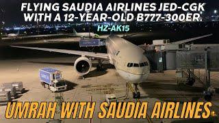 PULANG UMRAH NAEK SAUDI ARABIAN AIRLINES 2024 JED-CGK Boeing 777-300ER HZ-AK15