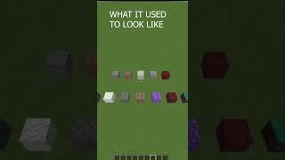 WHAT IT USED TO LOOK LIKE    #shorts #minecraft